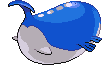 Sprite Animado Wailord Blanco Negro
