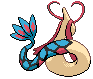 Sprite Animado Milotic Blanco Negro
