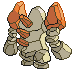 Sprite Animado Regirock Blanco Negro
