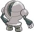 Sprite Animado Registeel Blanco Negro