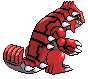 Sprite Animado Groudon Blanco Negro