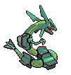 Sprite Animado Rayquaza Blanco Negro