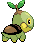 Sprite Animado Turtwig Blanco Negro