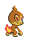 Sprite Animado Chimchar Blanco Negro