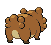 Sprite Animado Bidoof Blanco Negro