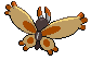 Sprite Animado Mothim Blanco Negro