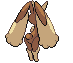 Sprite Animado Lopunny Blanco Negro