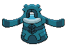 Sprite Animado Bronzong Blanco Negro