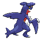 Sprite Animado Garchomp Blanco Negro