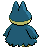 Sprite Animado Munchlax Blanco Negro