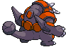 Sprite Animado Rhyperior Blanco Negro