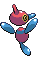 Sprite Animado Porygon-Z Blanco Negro