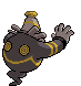 Sprite Animado Dusknoir Blanco Negro
