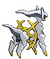 Sprite Animado Arceus Blanco Negro
