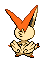 Sprite Animado Victini Blanco Negro
