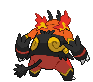 Sprite Animado Emboar Blanco Negro