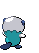Sprite Animado Oshawott Blanco Negro