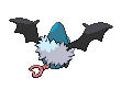Sprite Animado Swoobat Blanco Negro