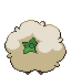 Sprite Animado Whimsicott Blanco Negro