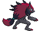Sprite Animado Zoroark Blanco Negro