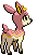 Sprite Animado Deerling Blanco Negro