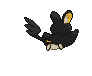 Sprite Animado Emolga Blanco Negro
