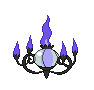 Sprite Animado Chandelure Blanco Negro