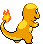 Sprite Animado Charmander Blanco Negro