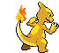 Sprite Animado Charmeleon Blanco Negro
