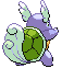 Sprite Animado Wartortle Blanco Negro