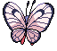 Sprite Animado Butterfree Blanco Negro