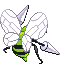 Sprite Animado Beedrill Blanco Negro