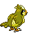 Sprite Animado Pidgey Blanco Negro