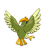 Sprite Animado Pidgeotto Blanco Negro