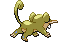 Sprite Animado Rattata Blanco Negro