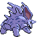 Sprite Animado Nidorino Blanco Negro