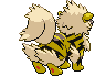 Sprite Animado Arcanine Blanco Negro
