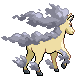 Sprite Animado Rapidash Blanco Negro