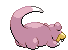 Sprite Animado Slowpoke Blanco Negro