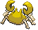 Sprite Animado Krabby Blanco Negro