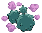 Sprite Animado Weezing Blanco Negro