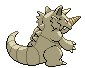 Sprite Animado Rhydon Blanco Negro