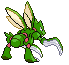 Sprite Animado Scyther Blanco Negro