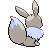 Sprite Animado Eevee Blanco Negro