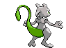 Sprite Animado Mewtwo Blanco Negro