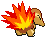 Sprite Animado Cyndaquil Blanco Negro