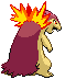 Sprite Animado Typhlosion Blanco Negro