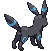 Sprite Animado Umbreon Blanco Negro