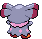 Sprite Animado Snubbull Blanco Negro