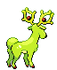 Sprite Animado Stantler Blanco Negro